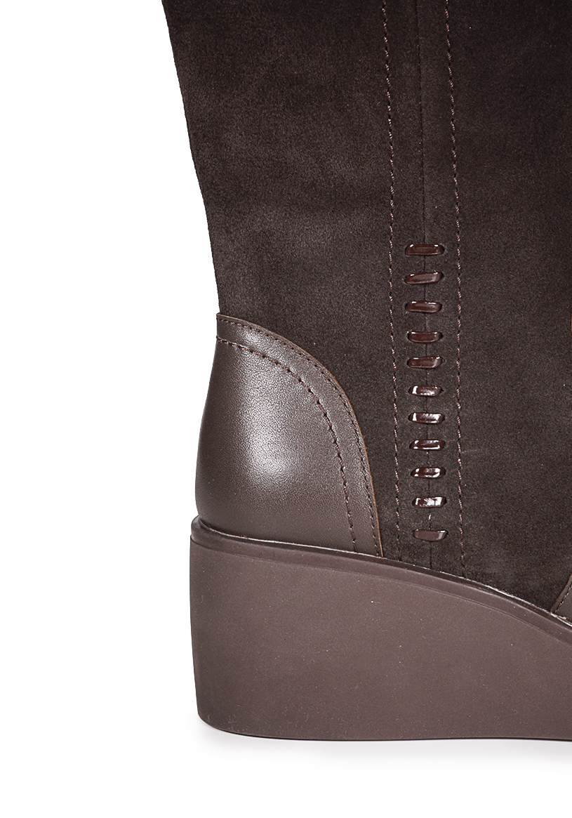 BOTA CUERO CELINA CAFE  OSCURO - 4