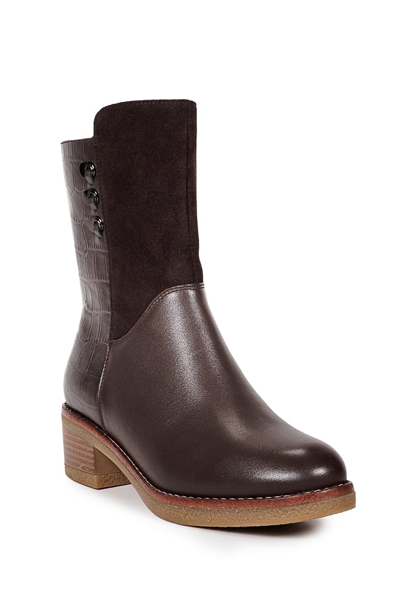 BOTIN CUERO LAYLA CAFE  OSCURO - 2