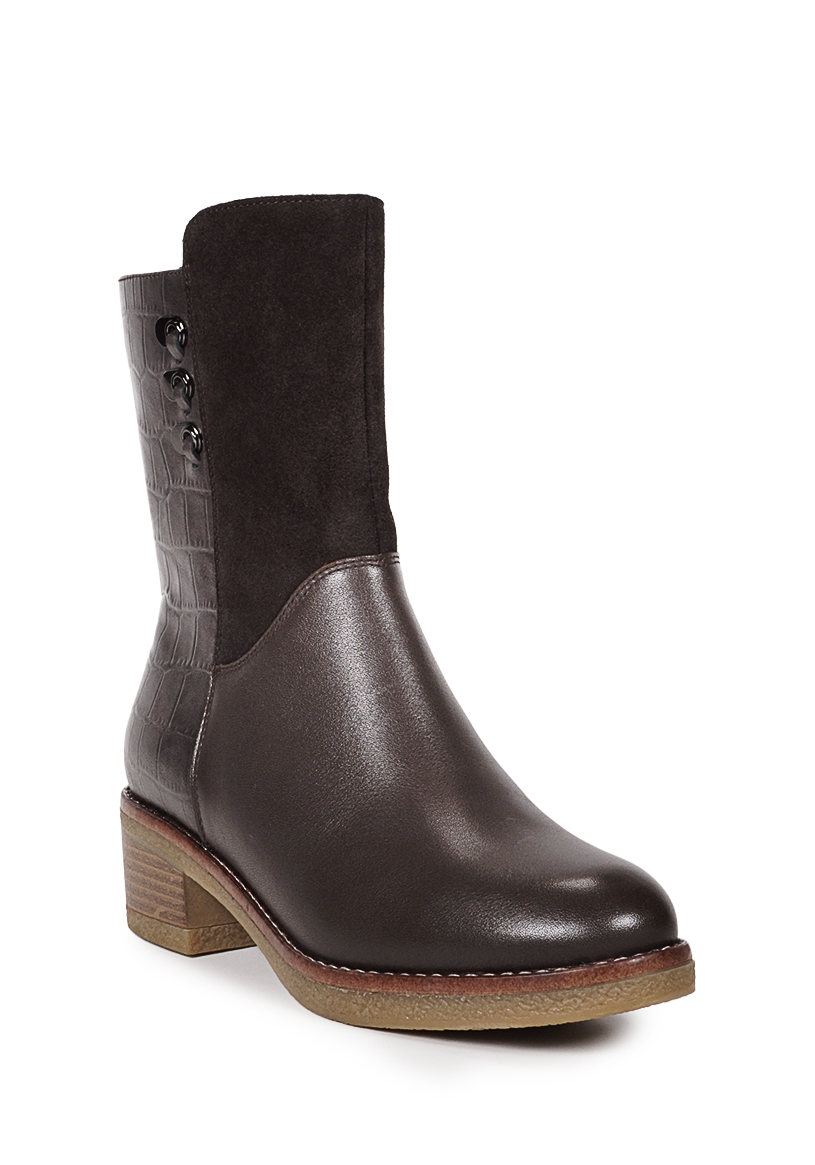 BOTIN CUERO LAYLA CAFE  OSCURO - 2