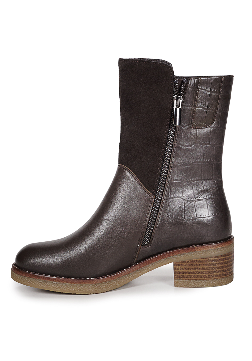 BOTIN CUERO LAYLA CAFE  OSCURO - 3