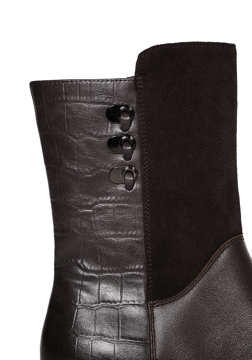 BOTIN CUERO LAYLA CAFE  OSCURO - 4