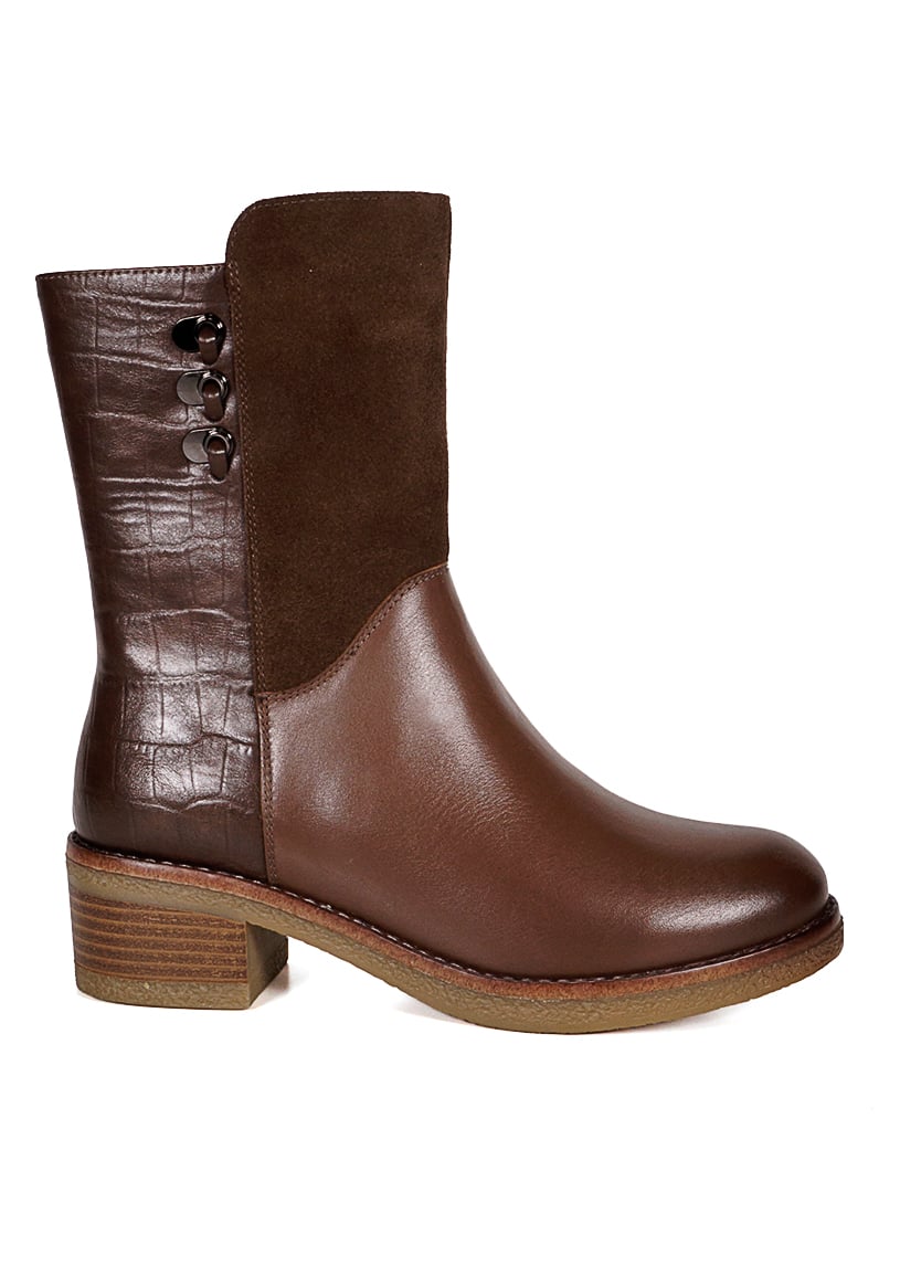 BOTIN CUERO LAYLA CAFE - 1