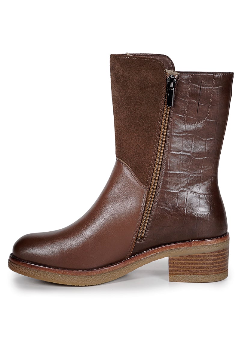 BOTIN CUERO LAYLA CAFE - 3