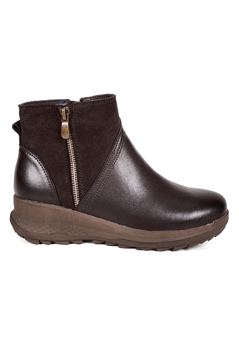 BOTIN CUERO ELIXE CAFE - 1