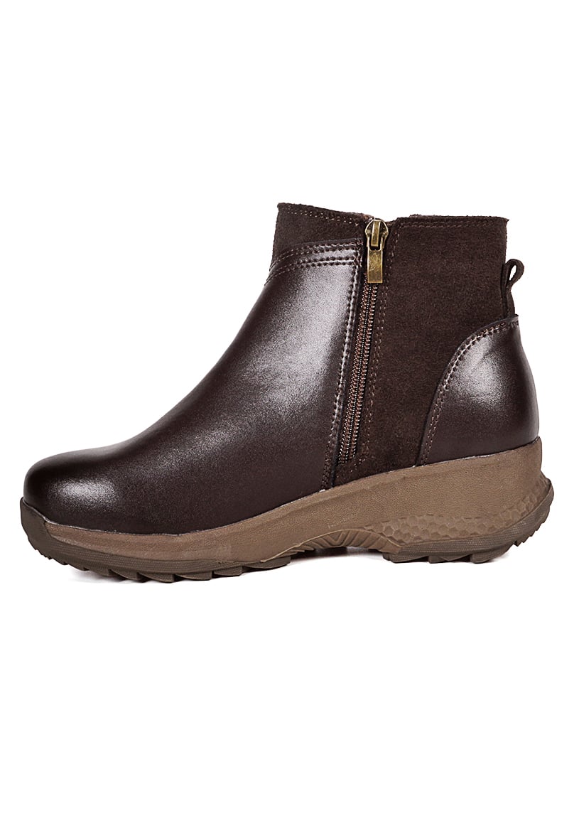 BOTIN CUERO ELIXE CAFE - 3