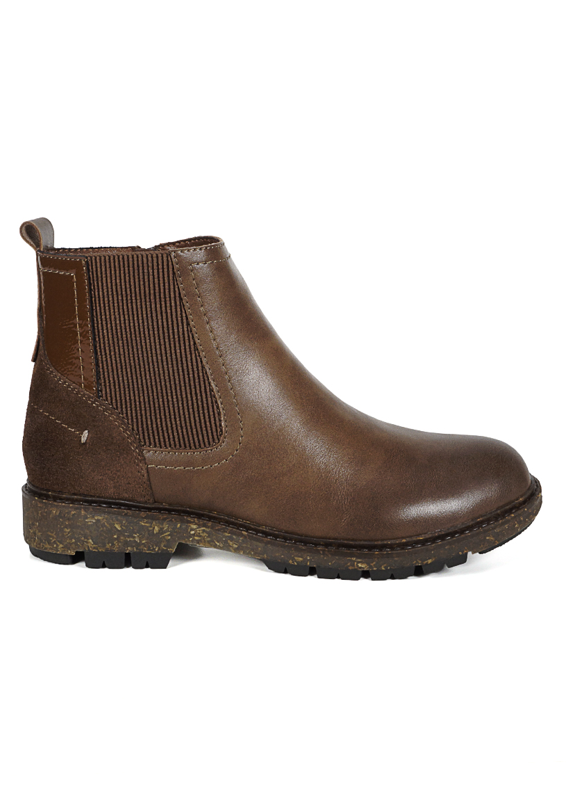 BOTIN CUERO ANYELINA CAFE - 1