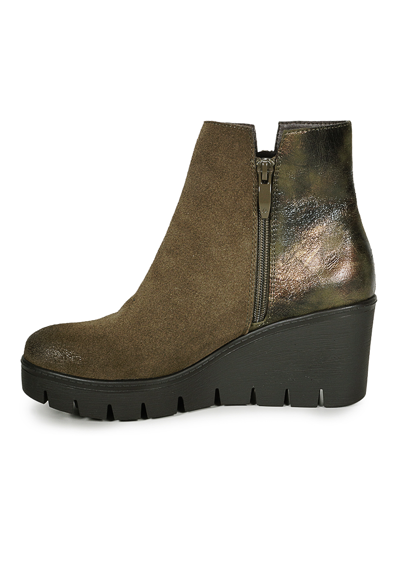 BOTIN CUERO FRANCINA VERDE - 3