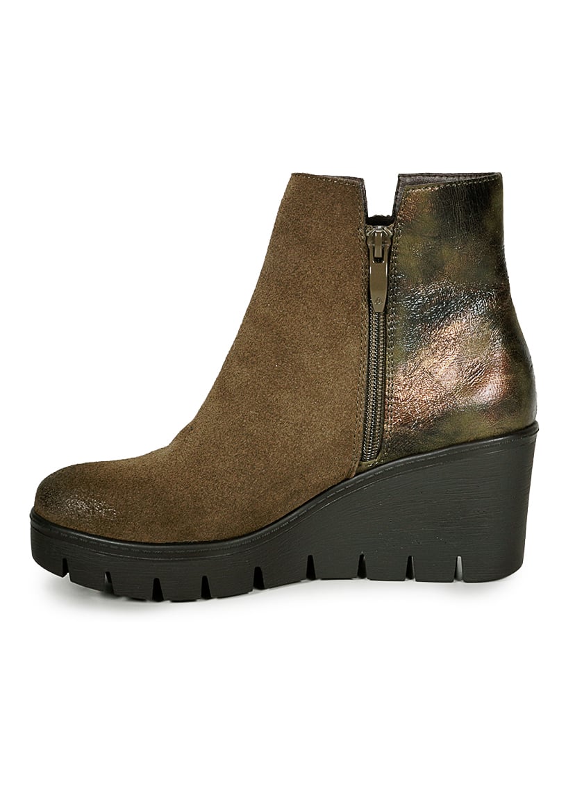 BOTIN CUERO FRANCINA VERDE - 3