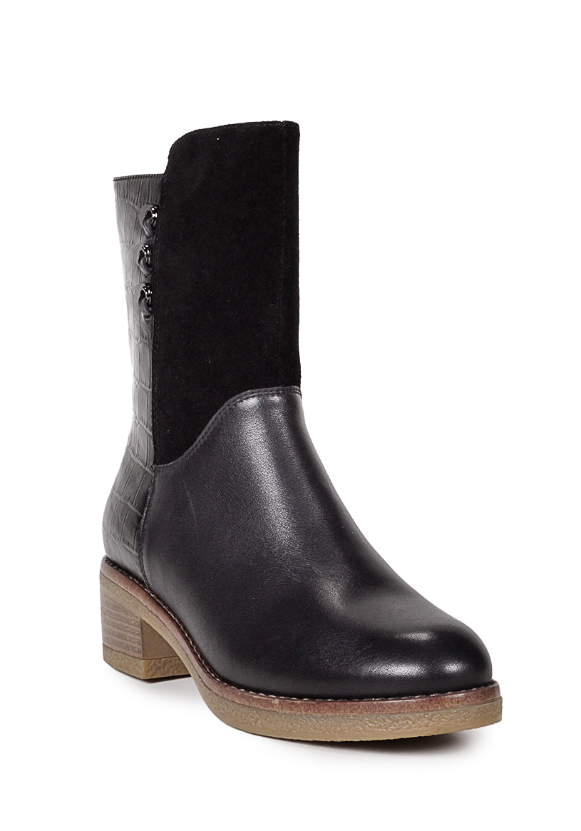 BOTIN CUERO LAYLA NEGRO - 2