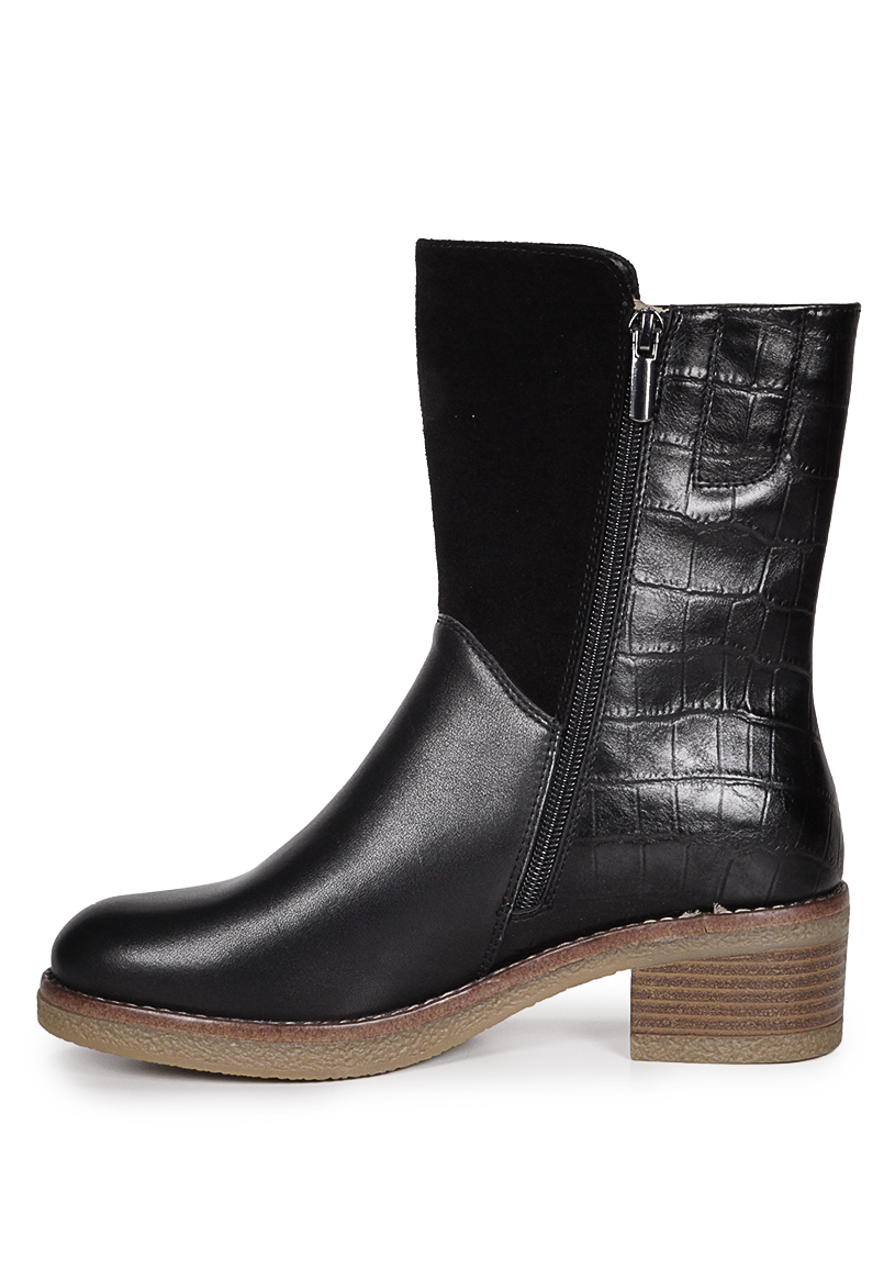 BOTIN CUERO LAYLA NEGRO - 3