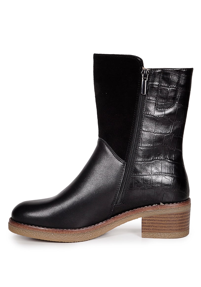 BOTIN CUERO LAYLA NEGRO - 3