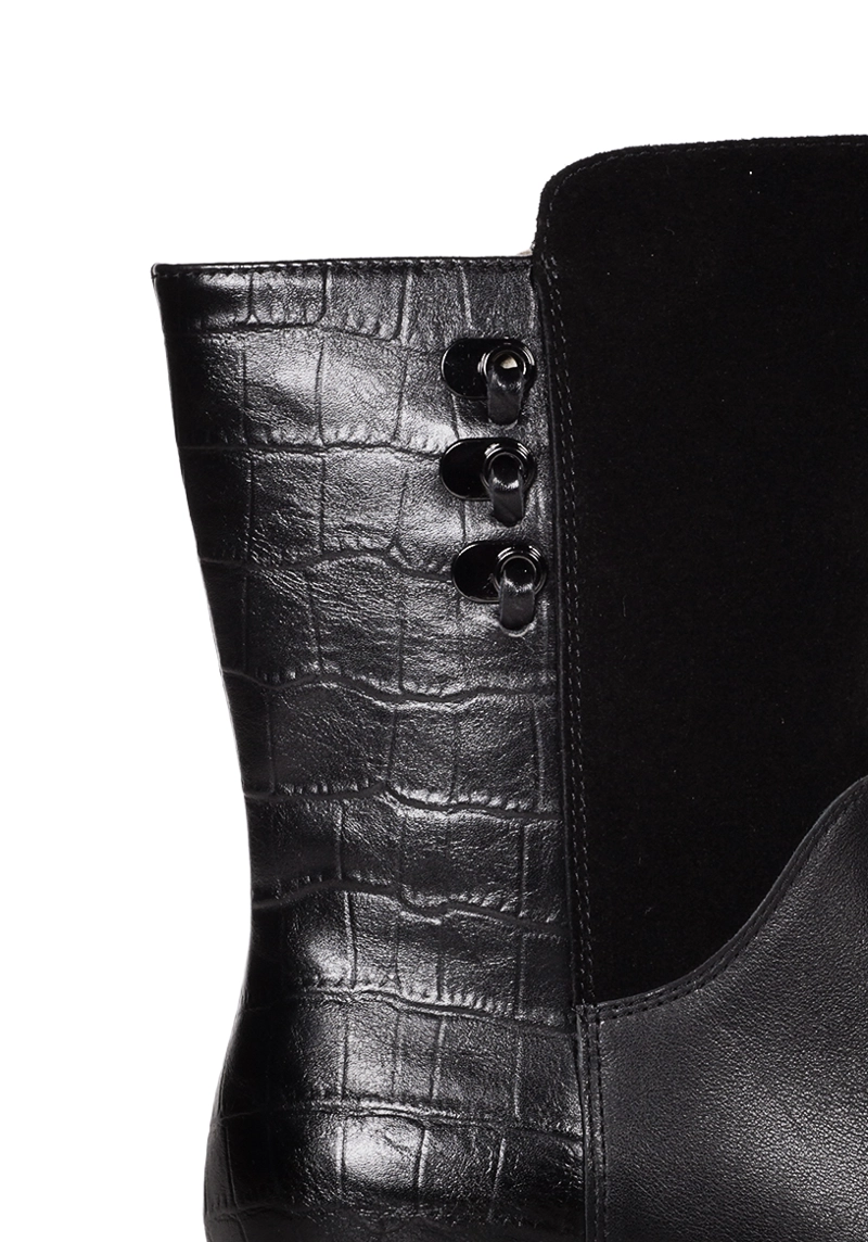 BOTIN CUERO LAYLA NEGRO - 4