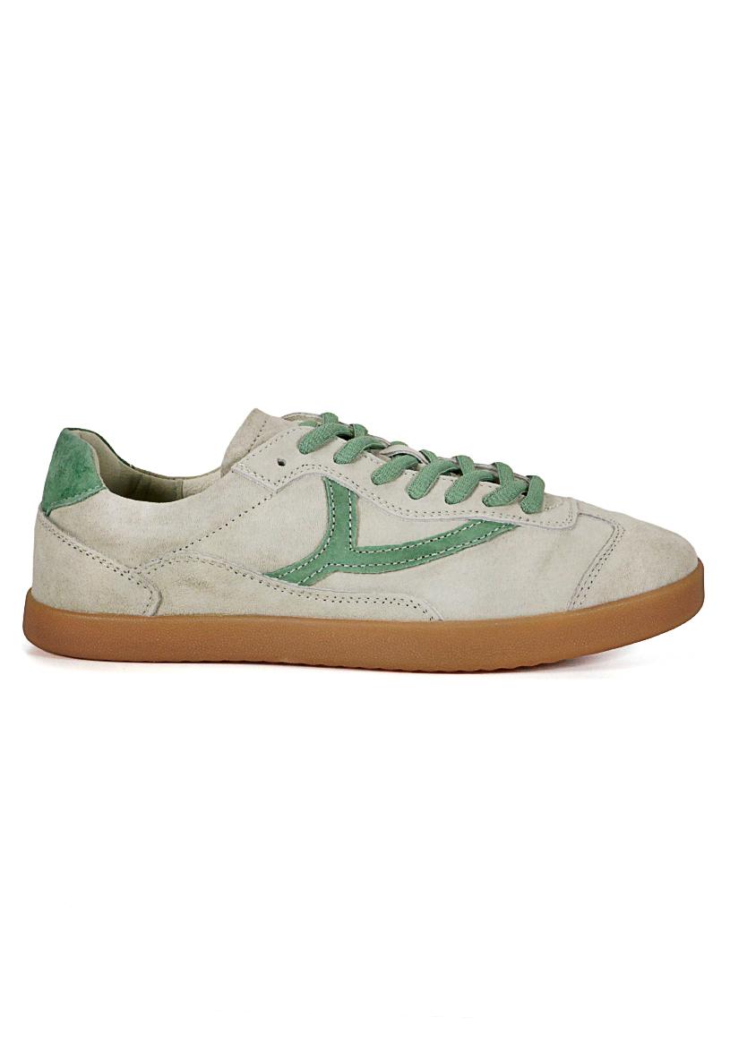 ZAPATILLA CUERO URBANA AMANDA VERDE AGUA - 1