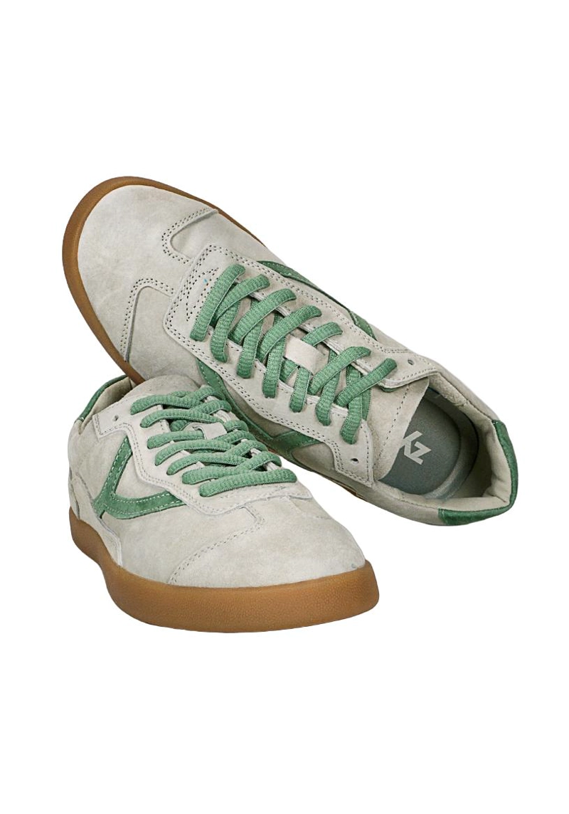 ZAPATILLA CUERO URBANA AMANDA VERDE AGUA - 2