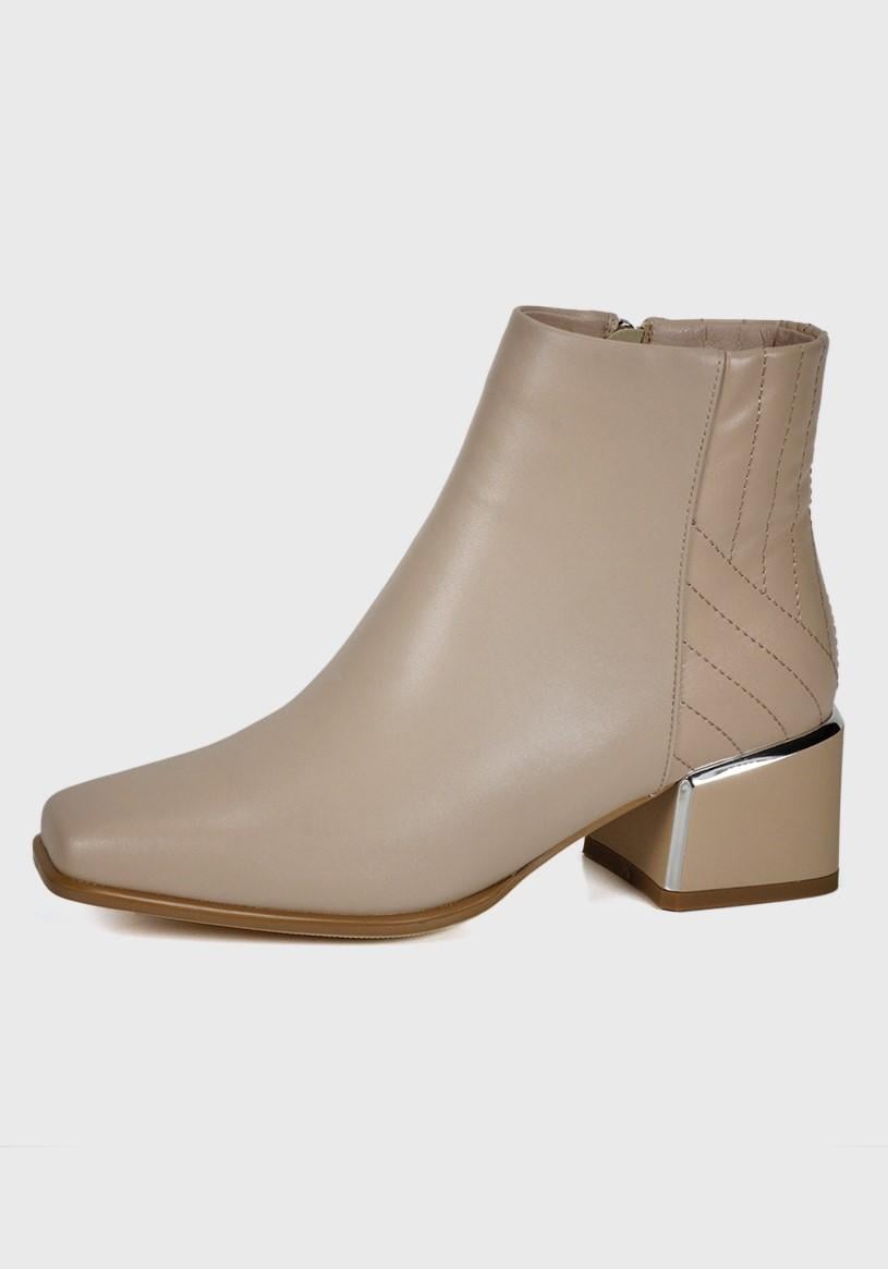 BOTIN CUERO CELIN BLANCO ARENA - 1