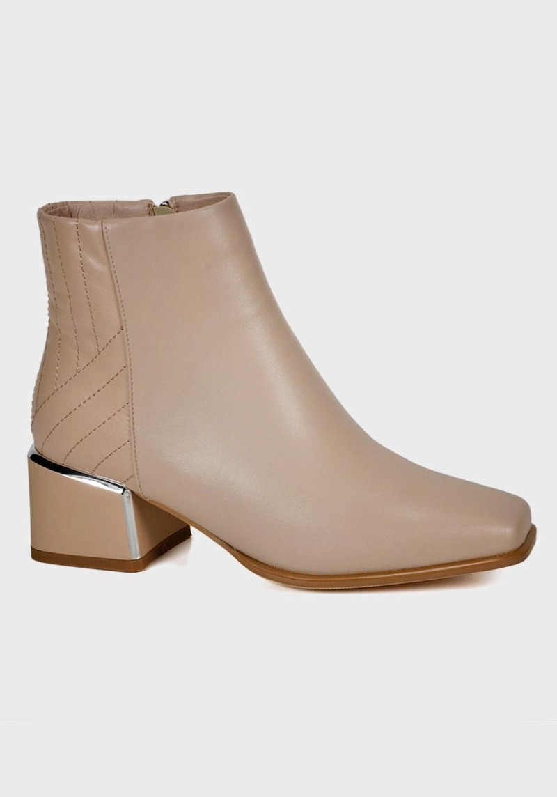 BOTIN CUERO CELIN BLANCO ARENA - 2