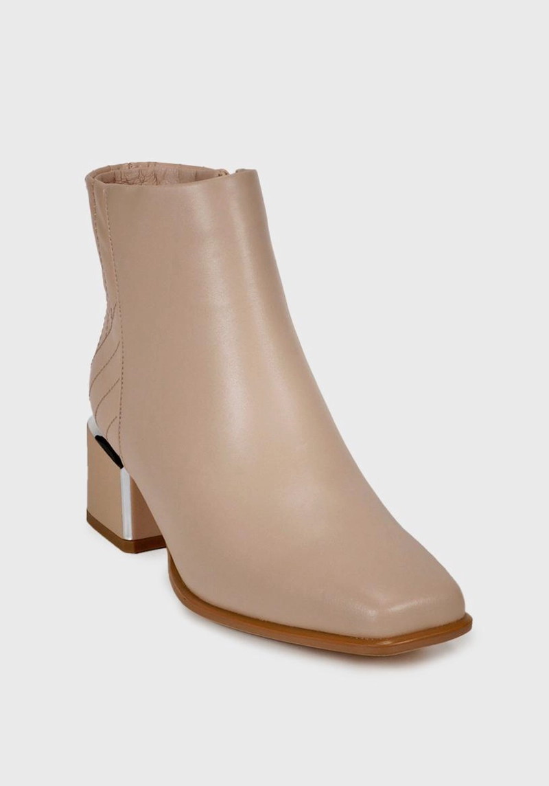 BOTIN CUERO CELIN BLANCO ARENA - 4
