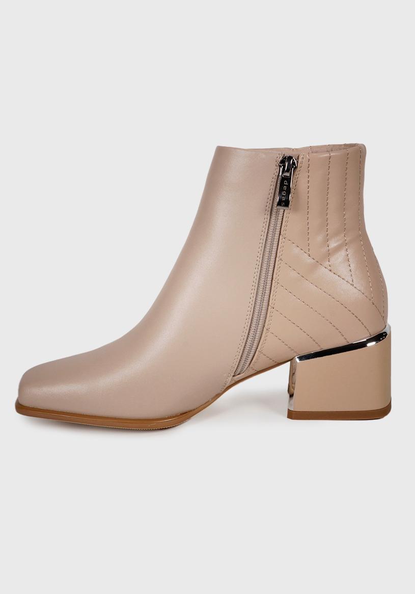 BOTIN CUERO CELIN BLANCO ARENA - 5
