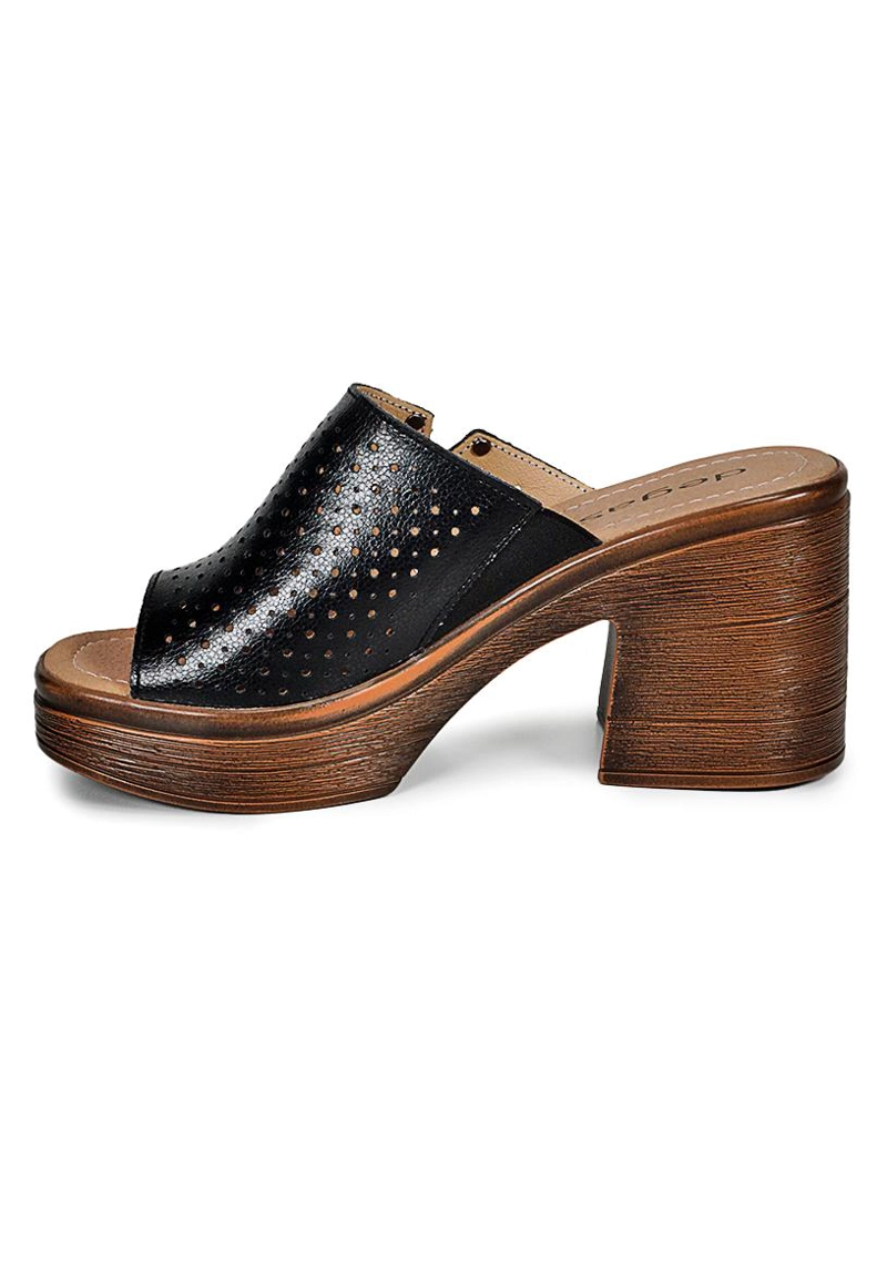 SANDALIA CUERO ARTIS NEGRO - 5