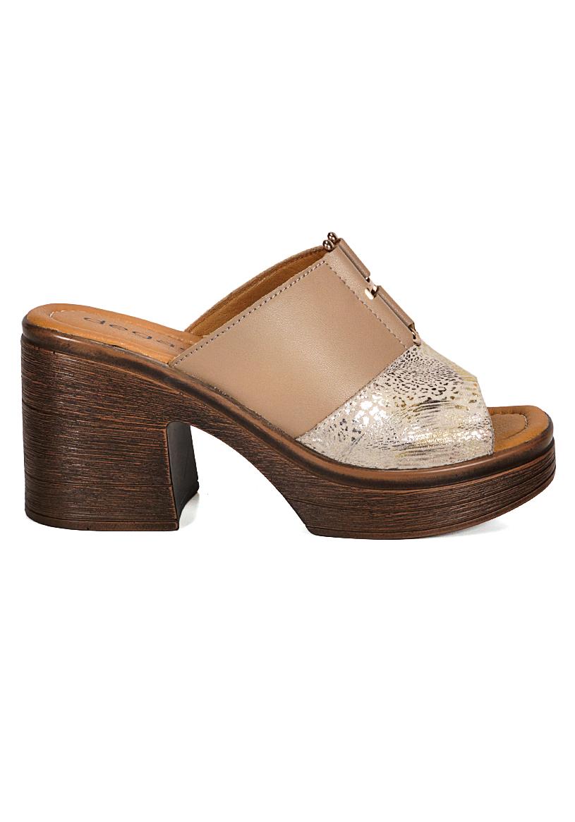 SANDALIA CUERO WILANY BEIGE PRINT - 2
