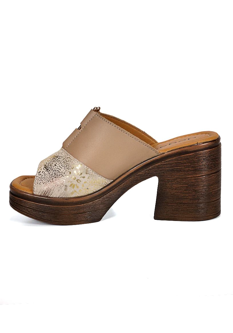 SANDALIA CUERO WILANY BEIGE PRINT - 5