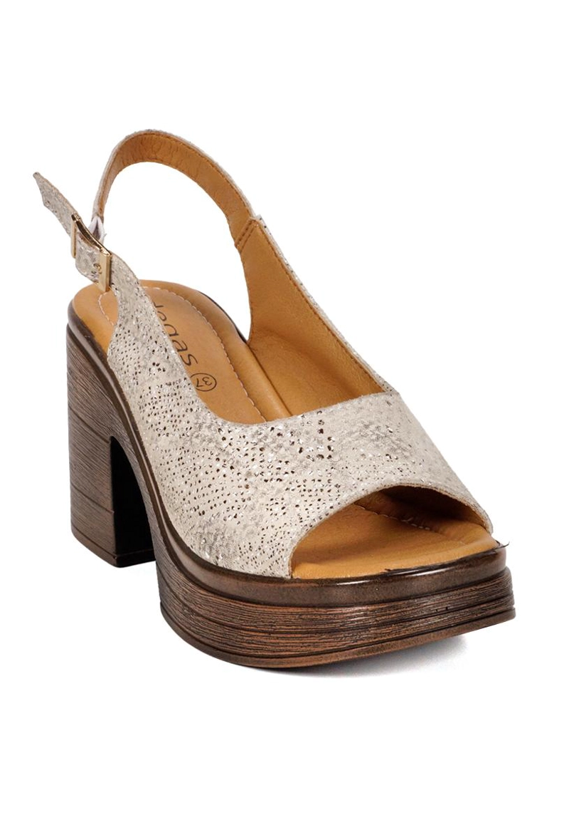 SANDALIA CUERO YANIL BEIGE PRINT - 4