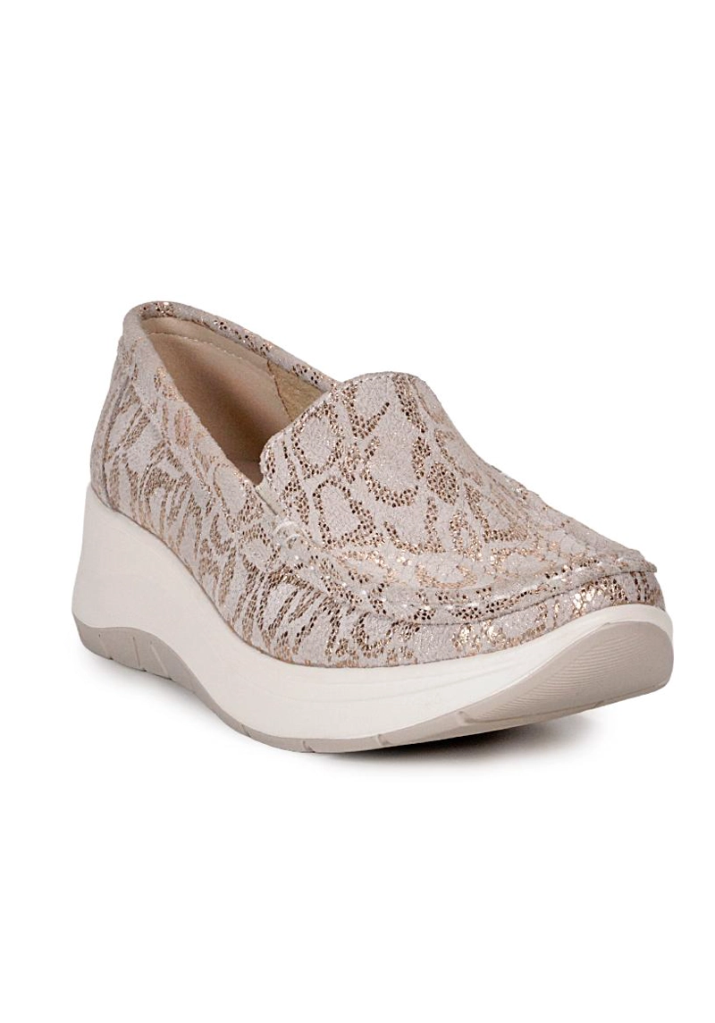 MOCASIN CUERO LAURA DORADO - 2