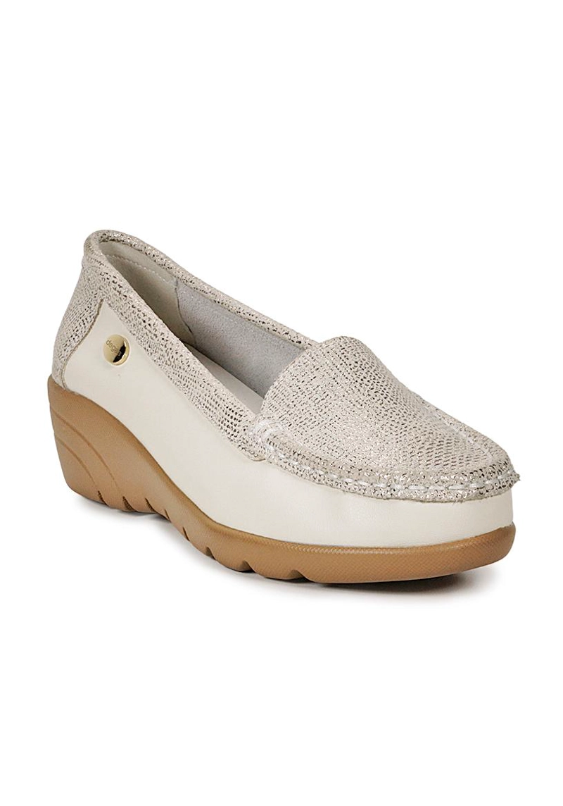 MOCASIN CUERO ELIETTE BONE - 2