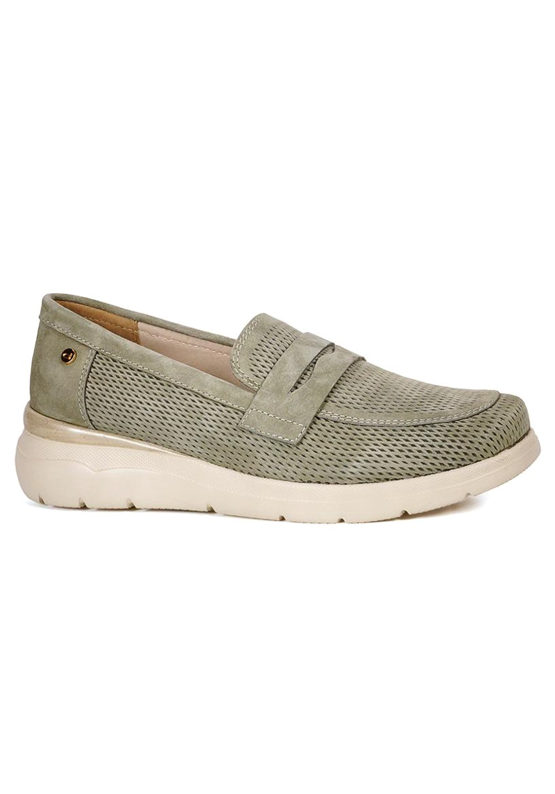 MOCASIN CUERO NOUNA VERDE 40