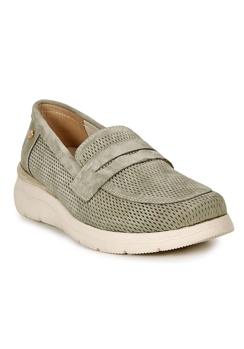 MOCASIN CUERO NOUNA VERDE - 2
