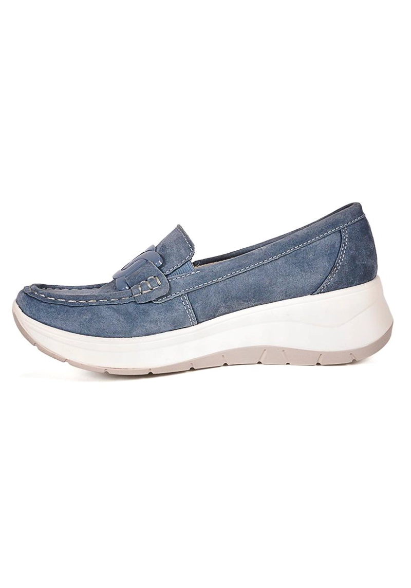 MOCASIN CUERO CECILIA AZUL - 3