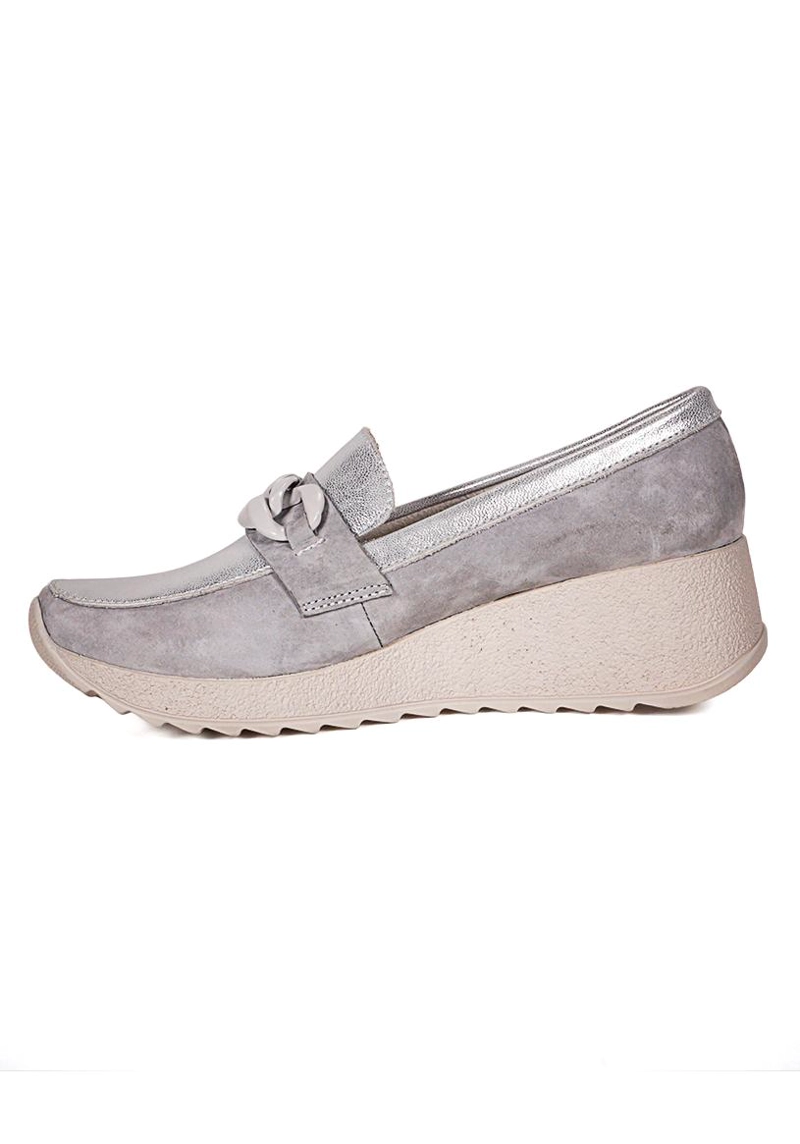 MOCASIN CUERO VIVIAN PLATEADO - 3