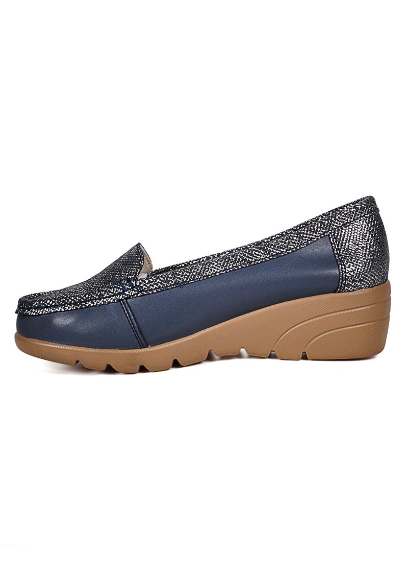 MOCASIN CUERO ELIETTE AZUL - 3