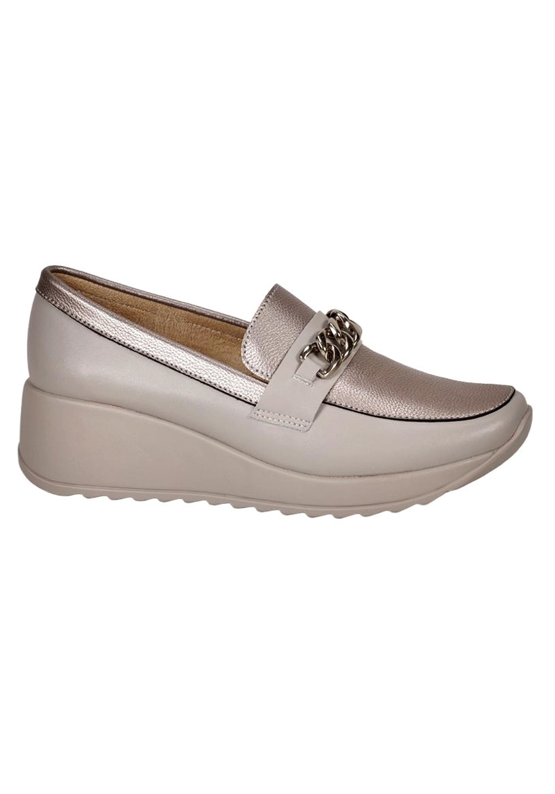 MOCASIN CUERO VENISIA BRONCE 40