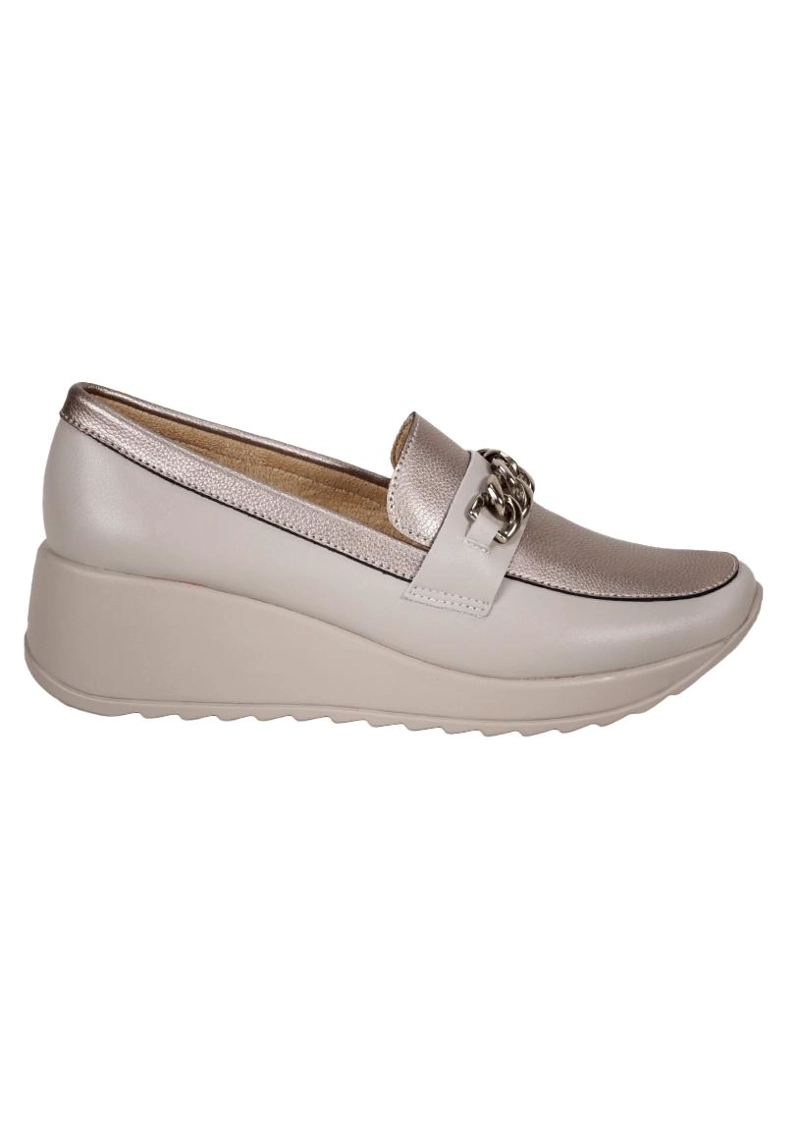 MOCASIN CUERO VENISIA BRONCE - 2