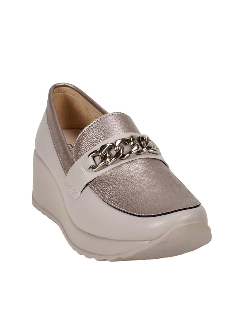 MOCASIN CUERO VENISIA BRONCE - 3