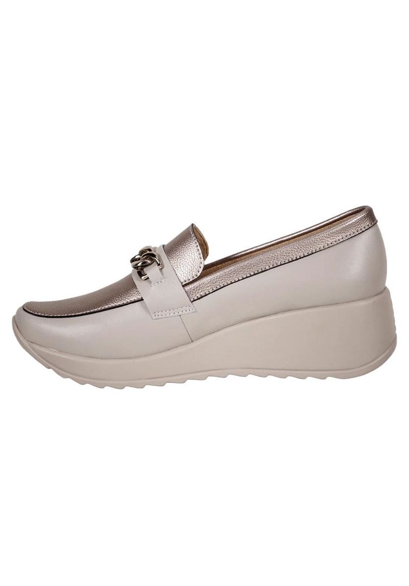 MOCASIN CUERO VENISIA BRONCE - 4