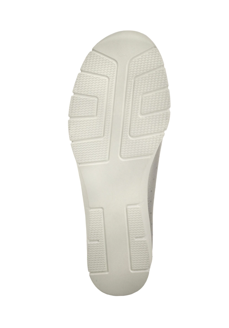 MOCASIN CUERO ARANNA PLATEADO - 6
