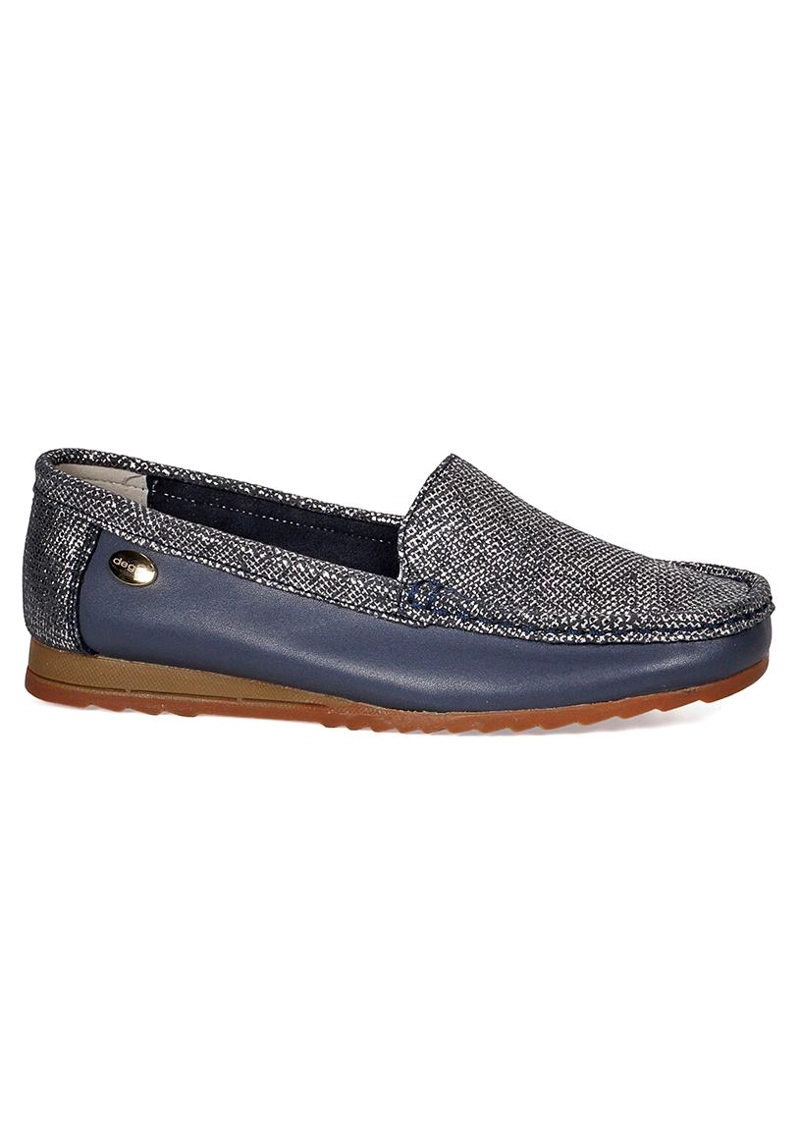 MOCASIN CUERO ETHEL AZUL - 1
