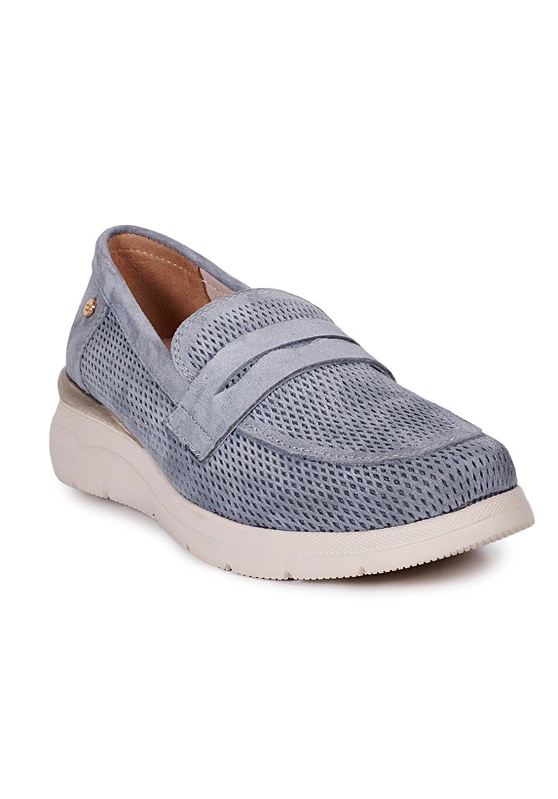 MOCASIN CUERO NOUNA GRIS - 2
