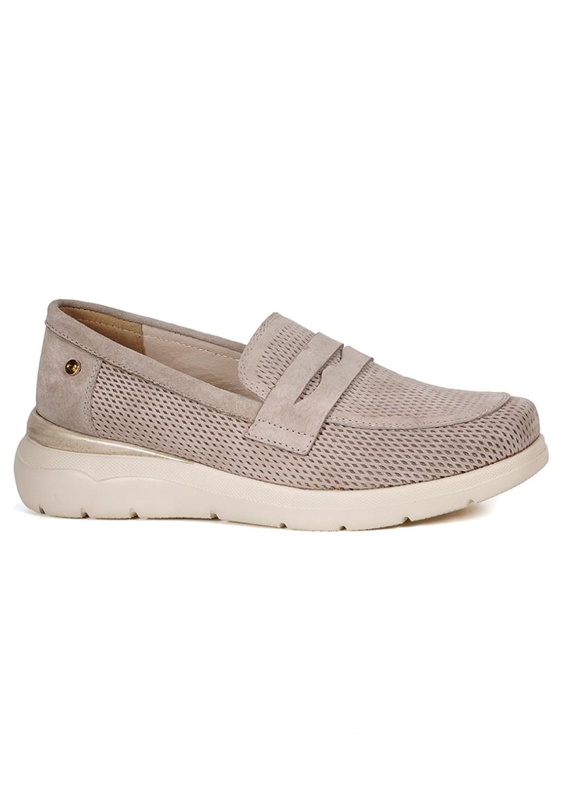 MOCASIN CUERO NOUNA BEIGE 36