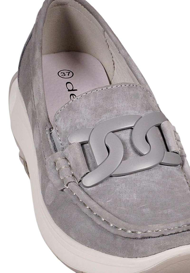 MOCASIN CUERO CECILIA GRIS - 4