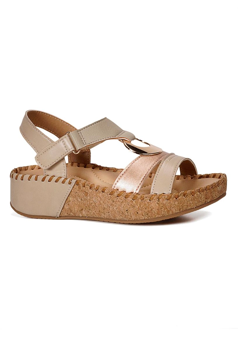 SANDALIA CUBATI BEIGE - 1