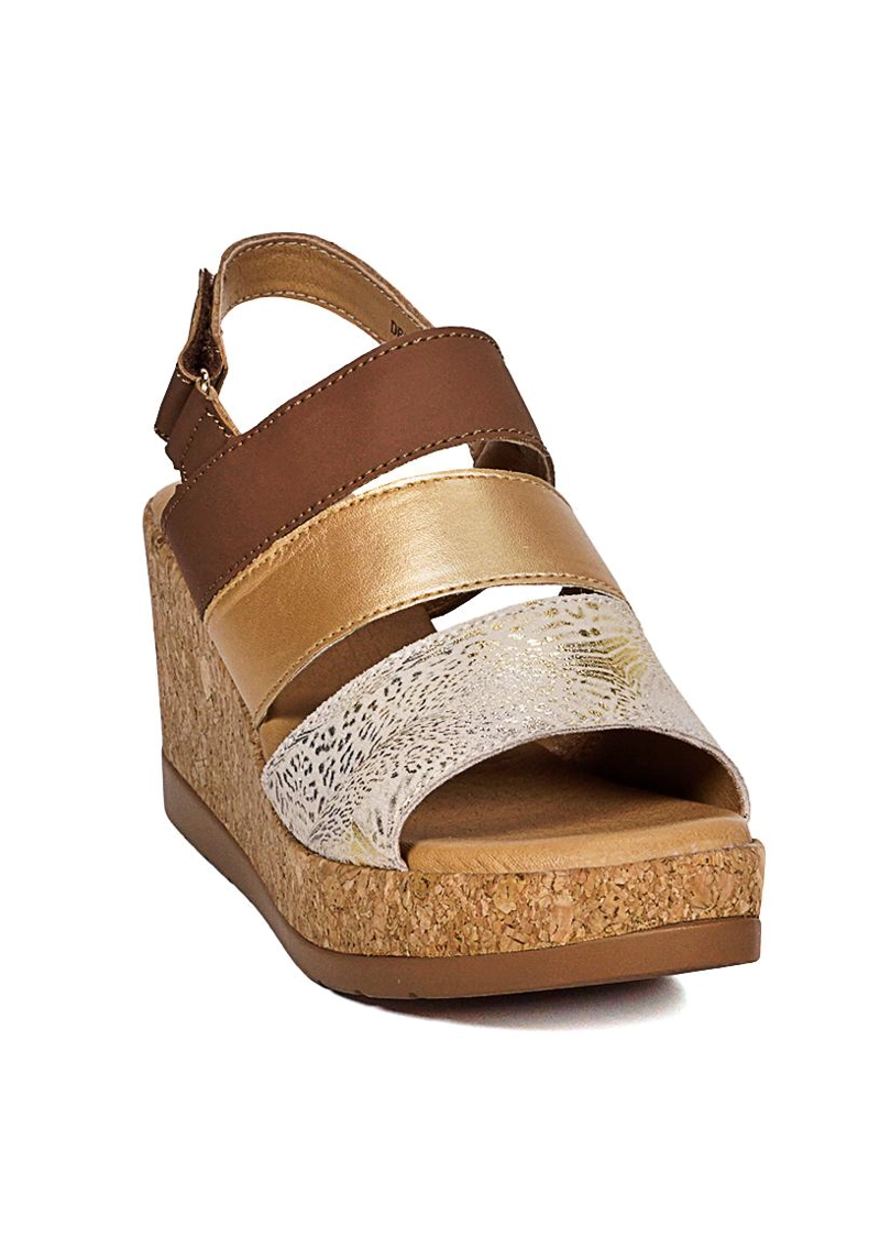 SANDALIA CUERO DAVA BRONCE - 2