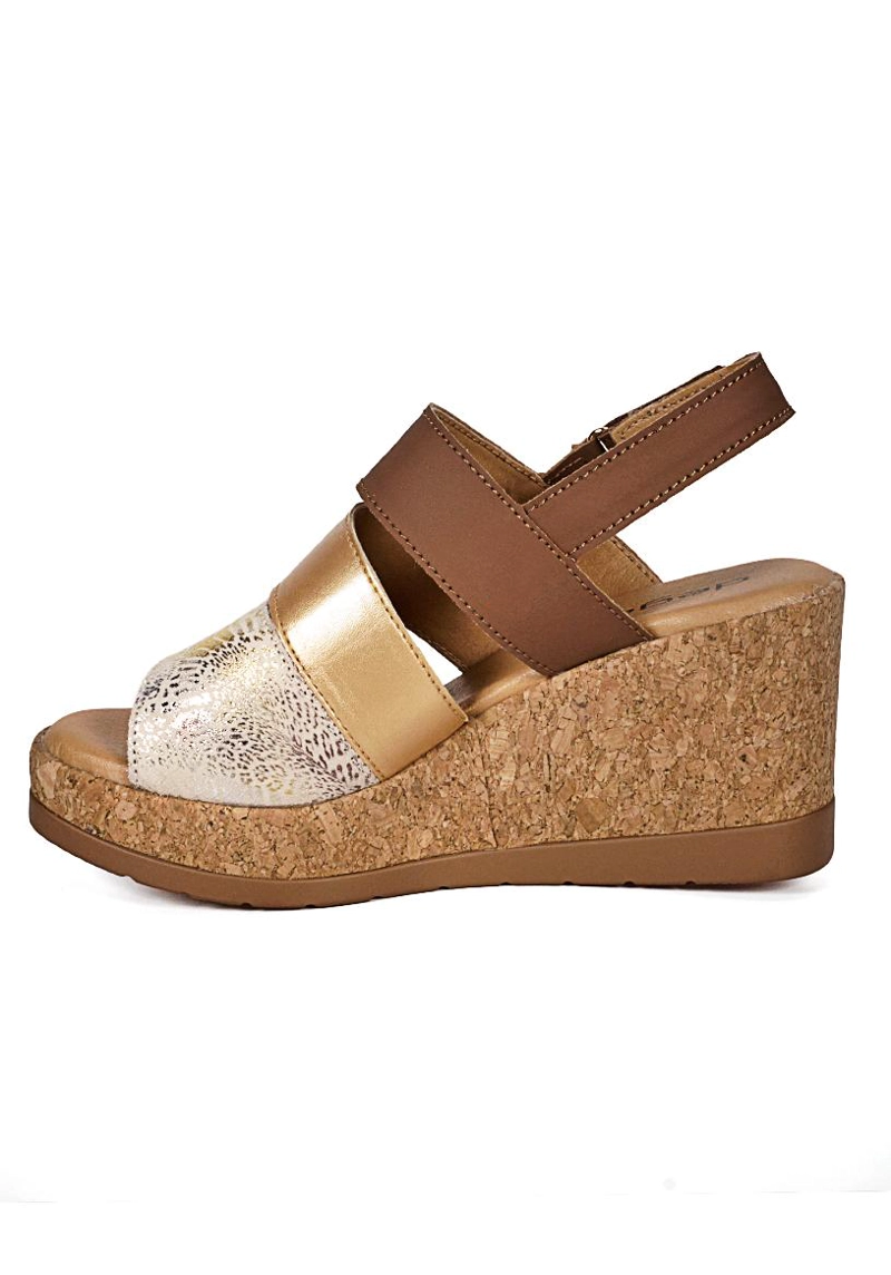 SANDALIA CUERO DAVA BRONCE - 3