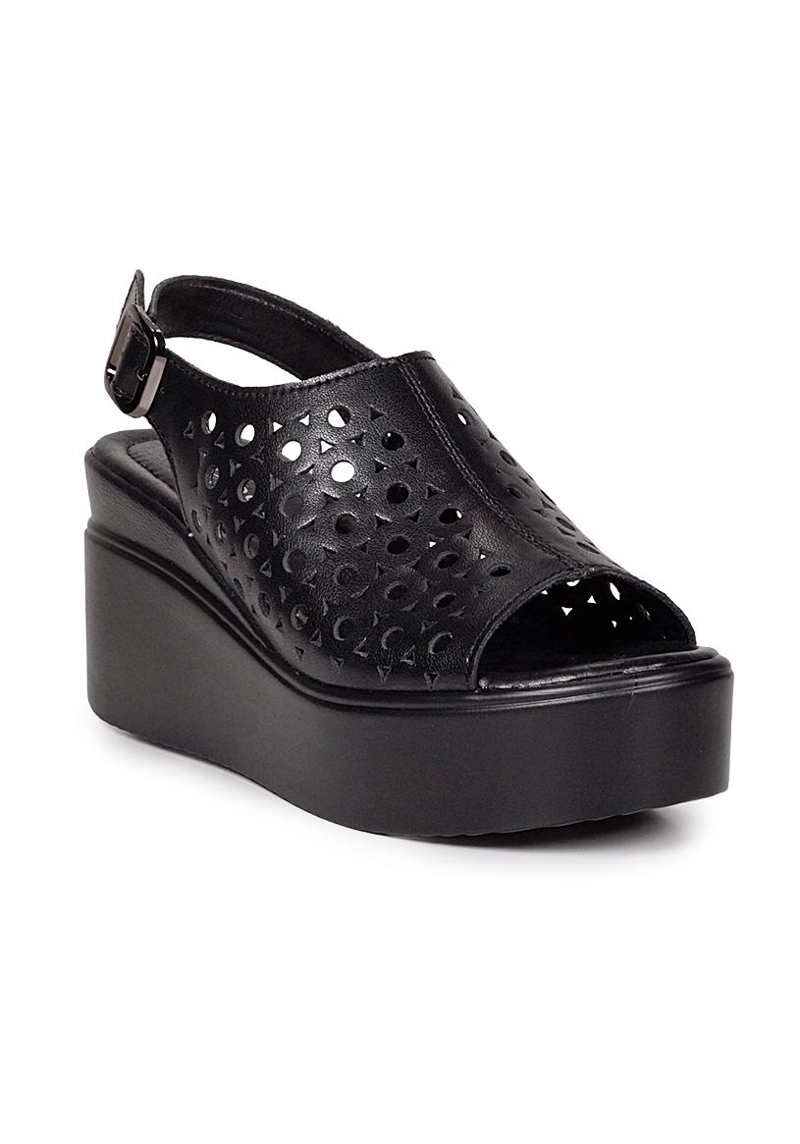 SANDALIA CUERO ANKARA NEGRO - 2