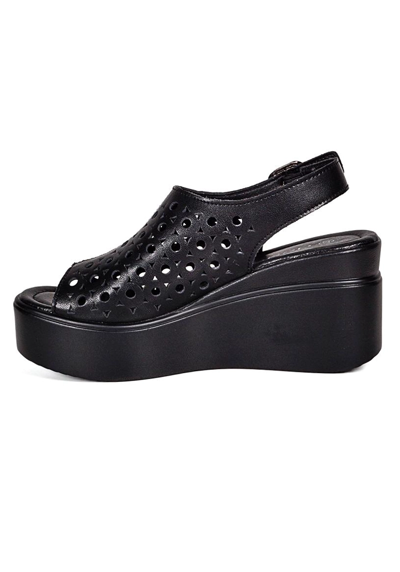 SANDALIA CUERO ANKARA NEGRO - 3
