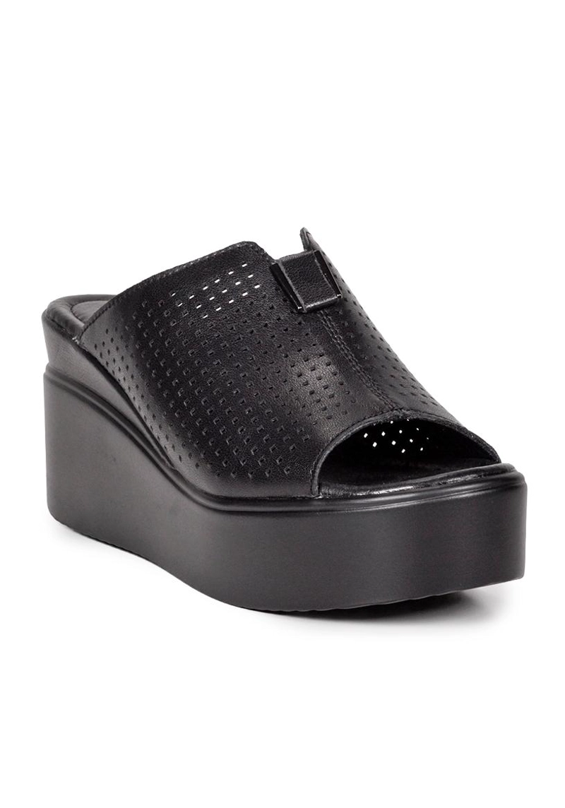 SANDALIA CUERO WANDA NEGRO - 2