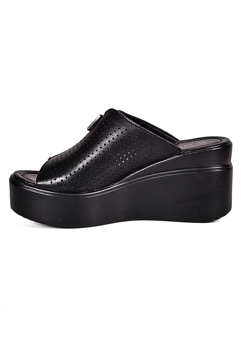 SANDALIA CUERO WANDA NEGRO - 3