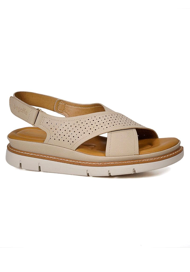 SANDALIA VICTORIA BEIGE - 1